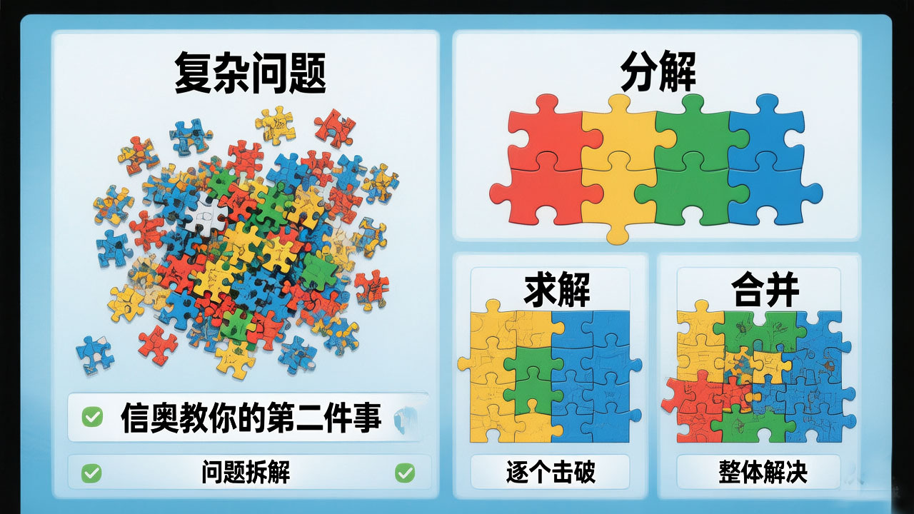 信奥教你的第二件事：复杂问题可以拆成小问题